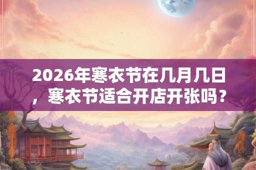 2026年寒衣节在几月几日,寒衣节适合开店开张吗? 2026年寒衣节在几月几日,寒衣节适合开店开张吗?