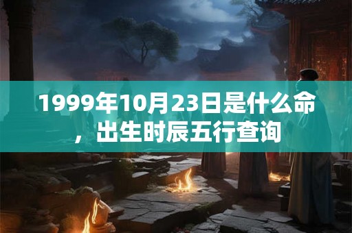 1999年10月23日是什么命，出生时辰五行查询