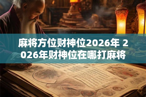 麻将方位财神位2026年 2026年财神位在哪打麻将