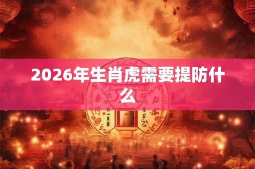 2026年生肖虎需要提防什么