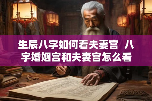 生辰八字如何看夫妻宫  八字婚姻宫和夫妻宫怎么看