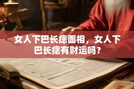 女人下巴长痣面相，女人下巴长痣有财运吗？