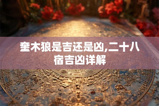 奎木狼是吉还是凶,二十八宿吉凶详解