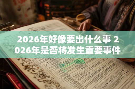 2026年好像要出什么事 2026年是否将发生重要事件