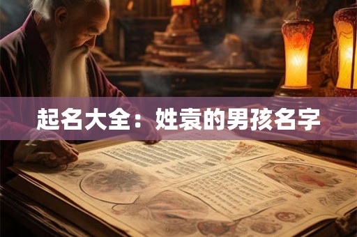 起名大全：姓袁的男孩名字