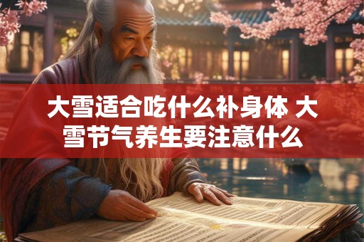 大雪适合吃什么补身体 大雪节气养生要注意什么 大雪适合吃什么补身体 大雪节气养生要注意什么