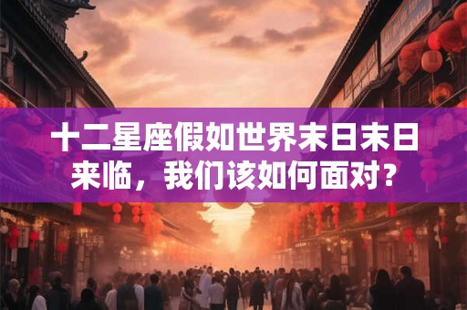 十二星座假如世界末日末日来临，我们该如何面对？
