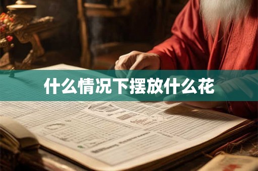 什么情况下摆放什么花