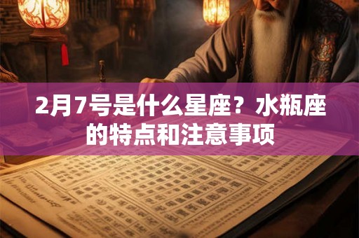 2月7号是什么星座？水瓶座的特点和注意事项