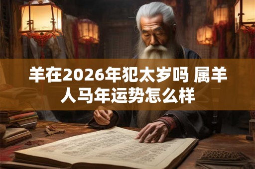 羊在2026年犯太岁吗 属羊人马年运势怎么样