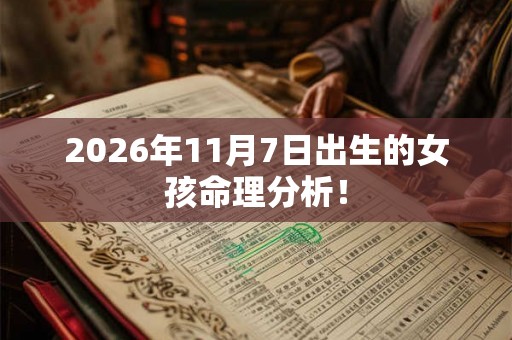 2026年11月7日出生的女孩命理分析！