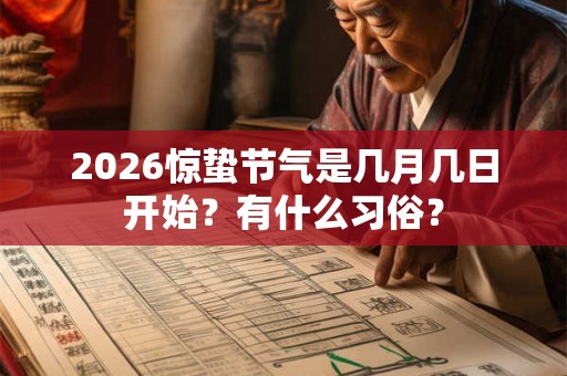 2026惊蛰节气是几月几日开始?有什么习俗? 2026惊蛰节气是几月几日开始?有什么习俗?