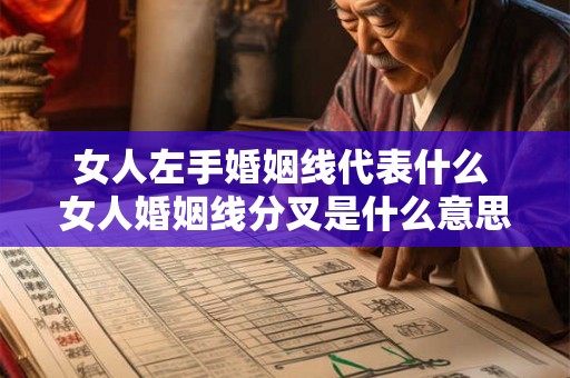 女人左手婚姻线代表什么 女人婚姻线分叉是什么意思