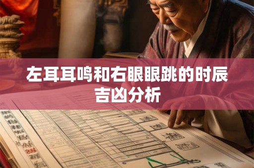 左耳耳鸣和右眼眼跳的时辰吉凶分析
