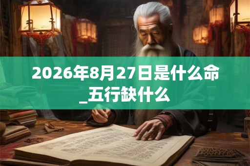 2026年8月27日是什么命_五行缺什么