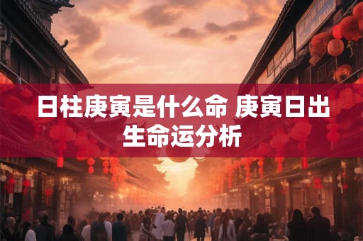 日柱庚寅是什么命 庚寅日出生命运分析 日柱庚寅是什么命 庚寅日出生命运分析