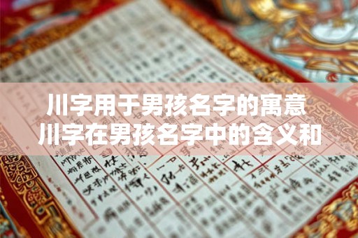 川字用于男孩名字的寓意 川字在男孩名字中的含义和象征是什么