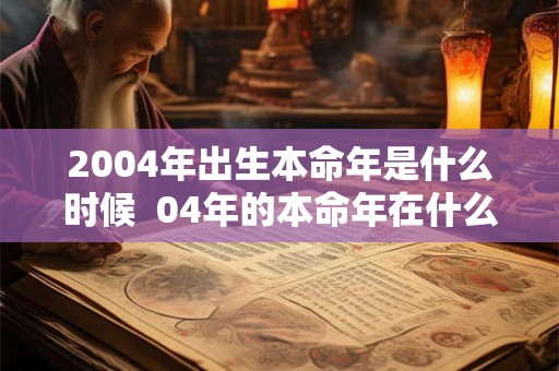 2004年出生本命年是什么时候  04年的本命年在什么时候