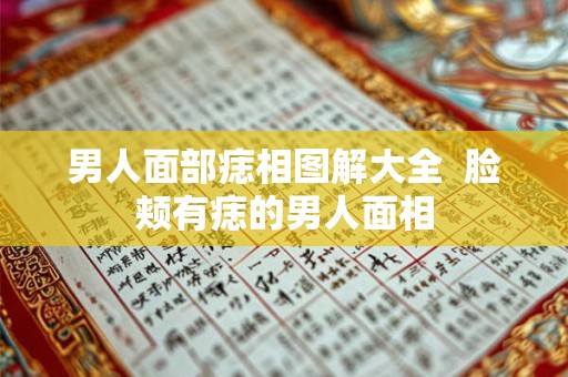 男人面部痣相图解大全 脸颊有痣的男人面相 男人面部痣相图解大全 脸颊有痣的男人面相