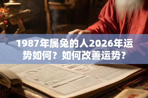 1987年属兔的人2026年运势如何？如何改善运势？