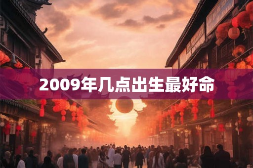 2009年几点出生最好命