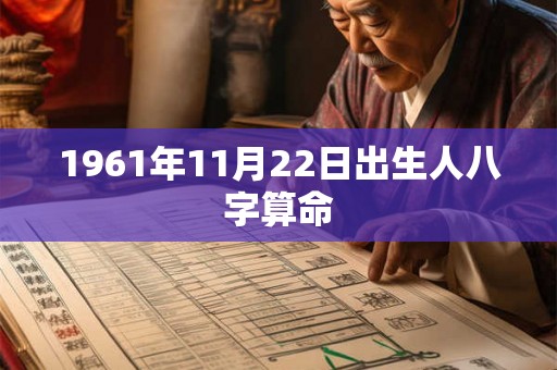 1961年11月22日出生人八字算命