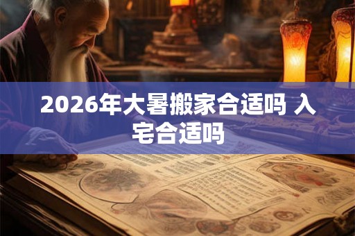 2026年大暑搬家合适吗 入宅合适吗