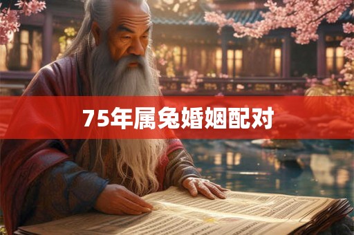 75年属兔婚姻配对