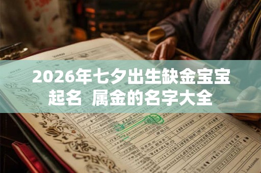 2026年七夕出生缺金宝宝起名  属金的名字大全