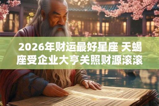 2026年财运最好星座 天蝎座受企业大亨关照财源滚滚
