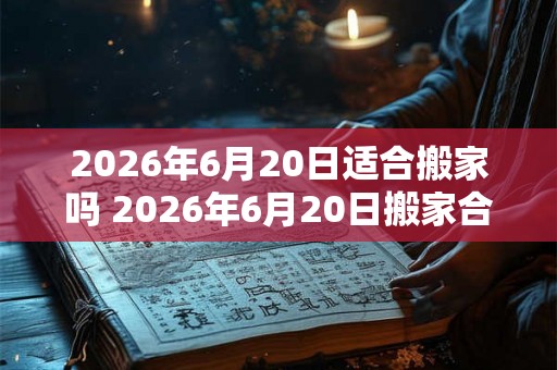 2026年6月20日适合搬家吗 2026年6月20日搬家合适吗