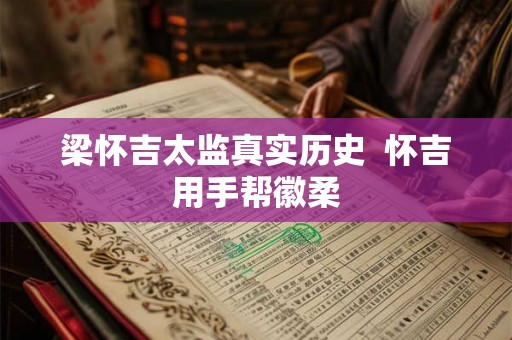 梁怀吉太监真实历史  怀吉用手帮徽柔