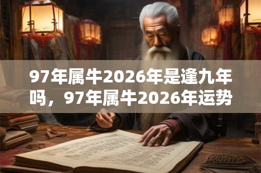 97年属牛2026年是逢九年吗,97年属牛2026年运势怎么样 97年属牛2026年是逢九年吗,97年属牛2026年运势怎么样