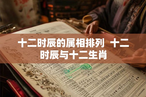十二时辰的属相排列 十二时辰与十二生肖 十二时辰的属相排列 十二时辰与十二生肖