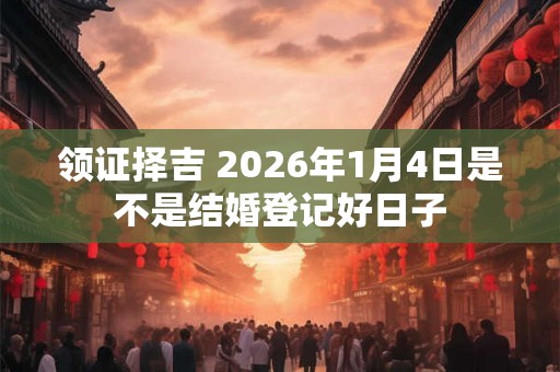 领证择吉 2026年1月4日是不是结婚登记好日子