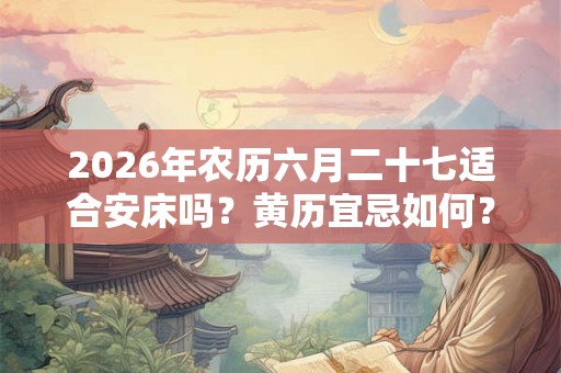 2026年农历六月二十七适合安床吗？黄历宜忌如何？