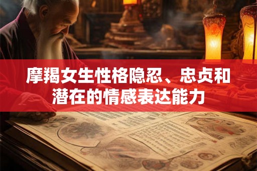 摩羯女生性格隐忍、忠贞和潜在的情感表达能力