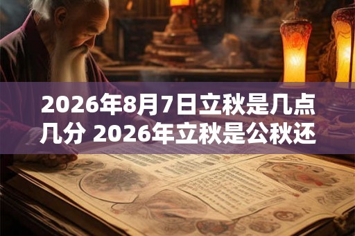 2026年8月7日立秋是几点几分 2026年立秋是公秋还是母秋