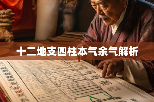 十二地支四柱本气余气解析