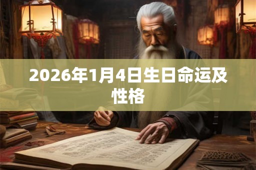 2026年1月4日生日命运及性格
