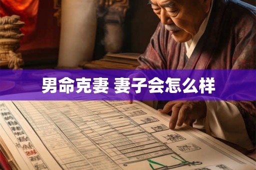 男命克妻 妻子会怎么样