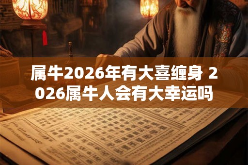 属牛2026年有大喜缠身 2026属牛人会有大幸运吗