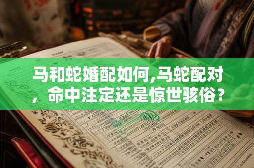 马和蛇婚配如何,马蛇配对，命中注定还是惊世骇俗？