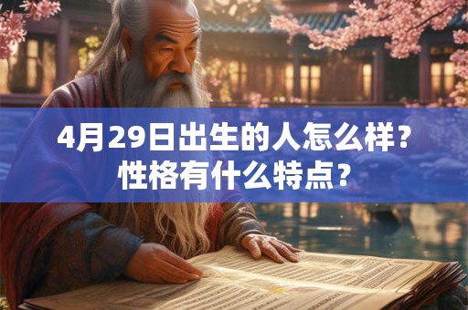 4月29日出生的人怎么样？性格有什么特点？