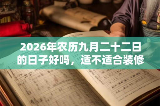 2026年农历九月二十二日的日子好吗，适不适合装修或者动土？