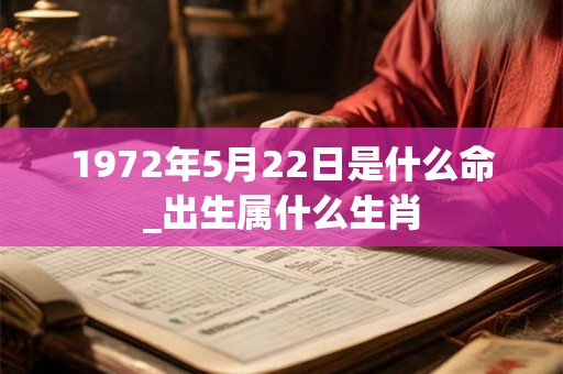 1972年5月22日是什么命_出生属什么生肖