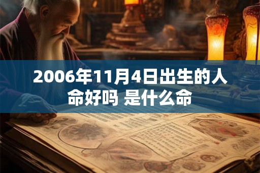 2006年11月4日出生的人命好吗 是什么命