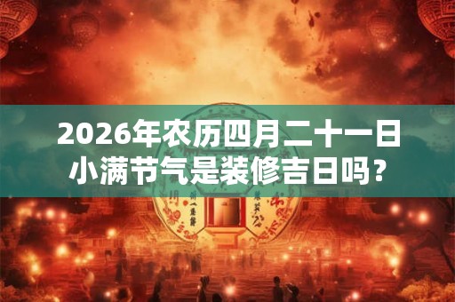 2026年农历四月二十一日小满节气是装修吉日吗？