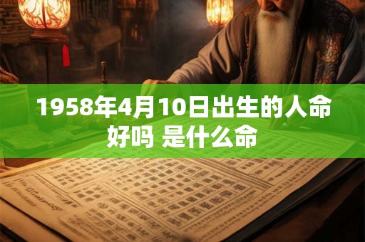1958年4月10日出生的人命好吗 是什么命