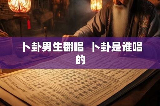 卜卦男生翻唱  卜卦是谁唱的